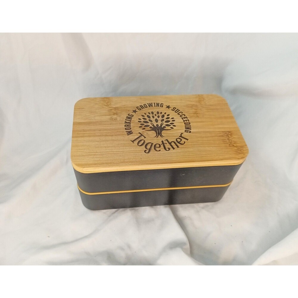 Wheat Fiber Bento Box With Bamboo Lid